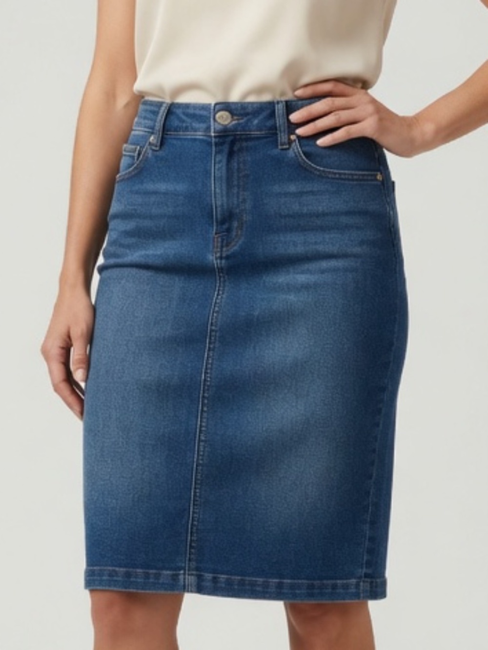 Talbots Denim Jean Pencil Skirt size 4 NWOT